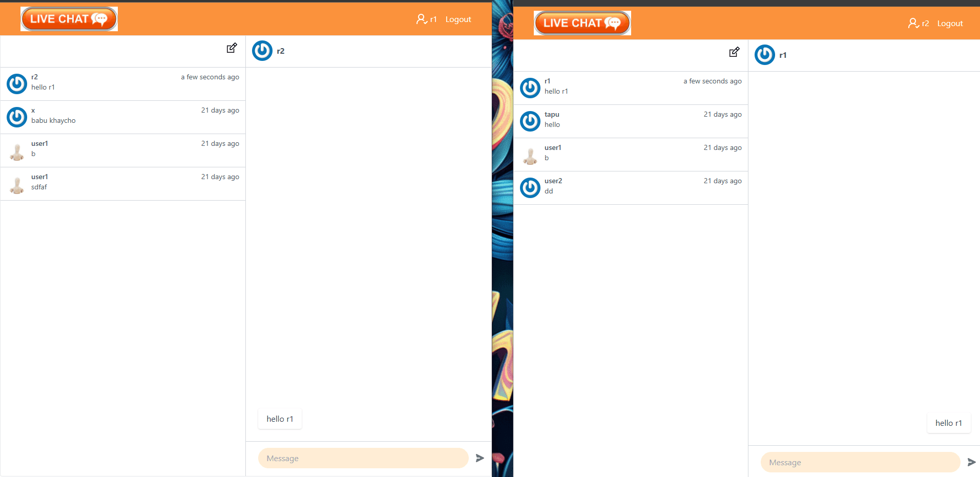 Live Chat App